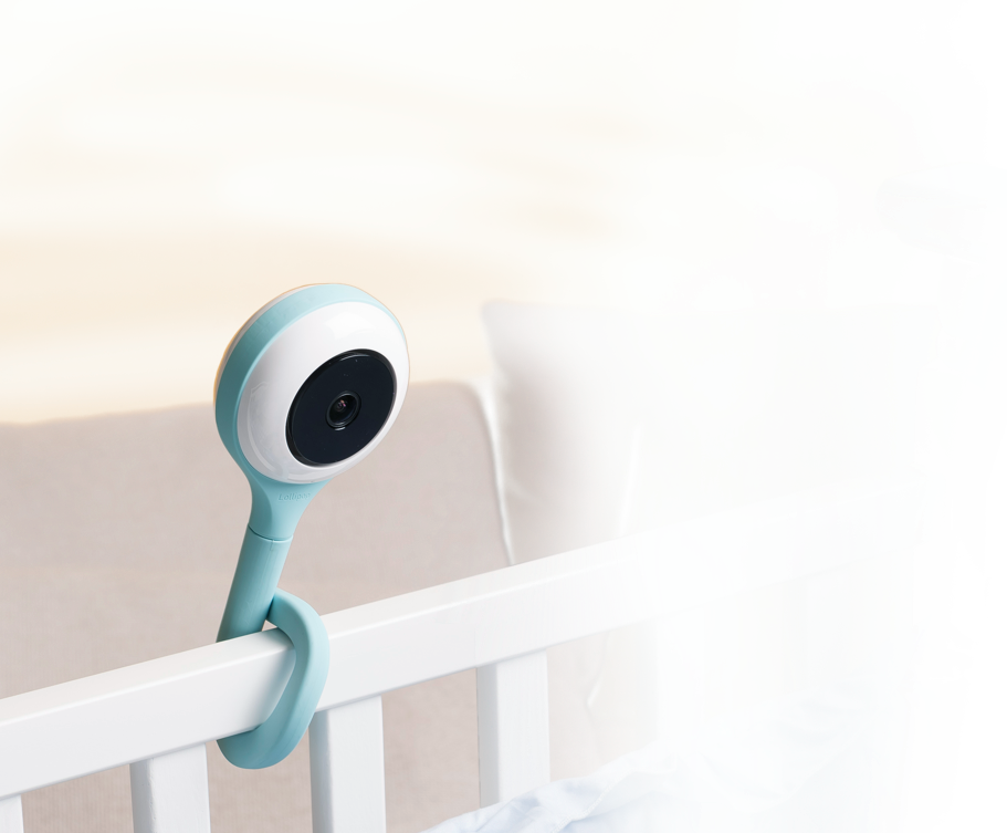 Lollipop Baby Monitor (Turquoise) - with Contactless Breathing Monitoring  (No Extra Sensor Required, Subscription Service), Sleep Tracking and True