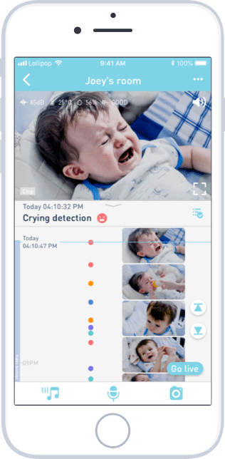 Lollipop Cámara de bebé con detección de llanto verdadero, monitor  inteligente para bebé con cámara y audio con conversación bidireccional. Un  regalo ideal para baby shower. Viene con visión nocturna infrarroja  (Pistachio) 