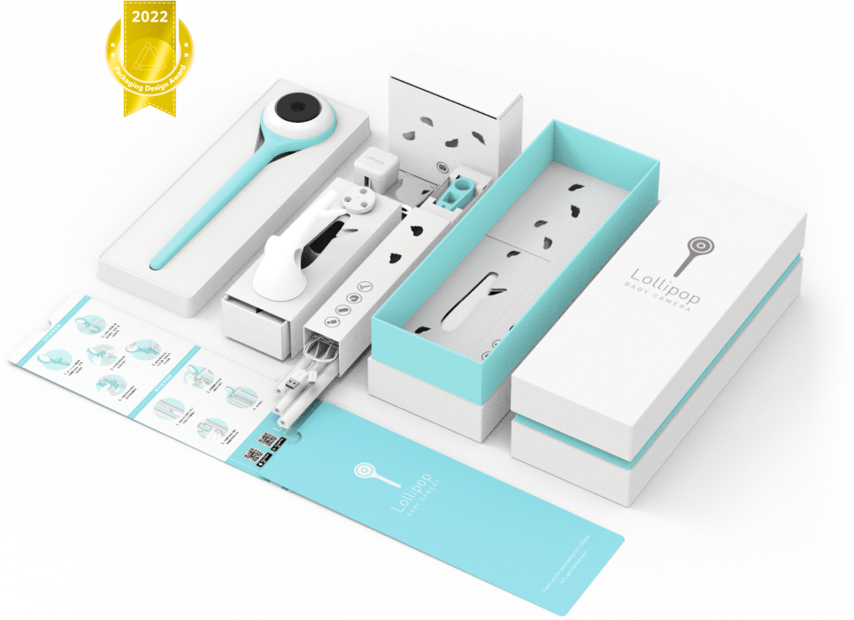 Lollipop Paquete de monitor inteligente WiFi para bebé (turquesa) con  babero de silicona Lollipop - Cámara con detección de respiración y  seguimiento